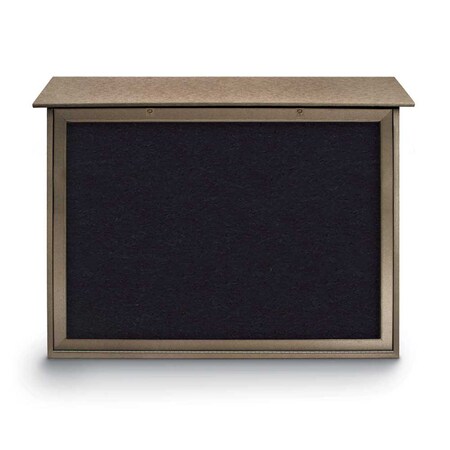United Visual Products Indoor Enclosed Combo Board, 48"x36", White Frame/Green & Buff UVCB4836W-GREEN-BUFF